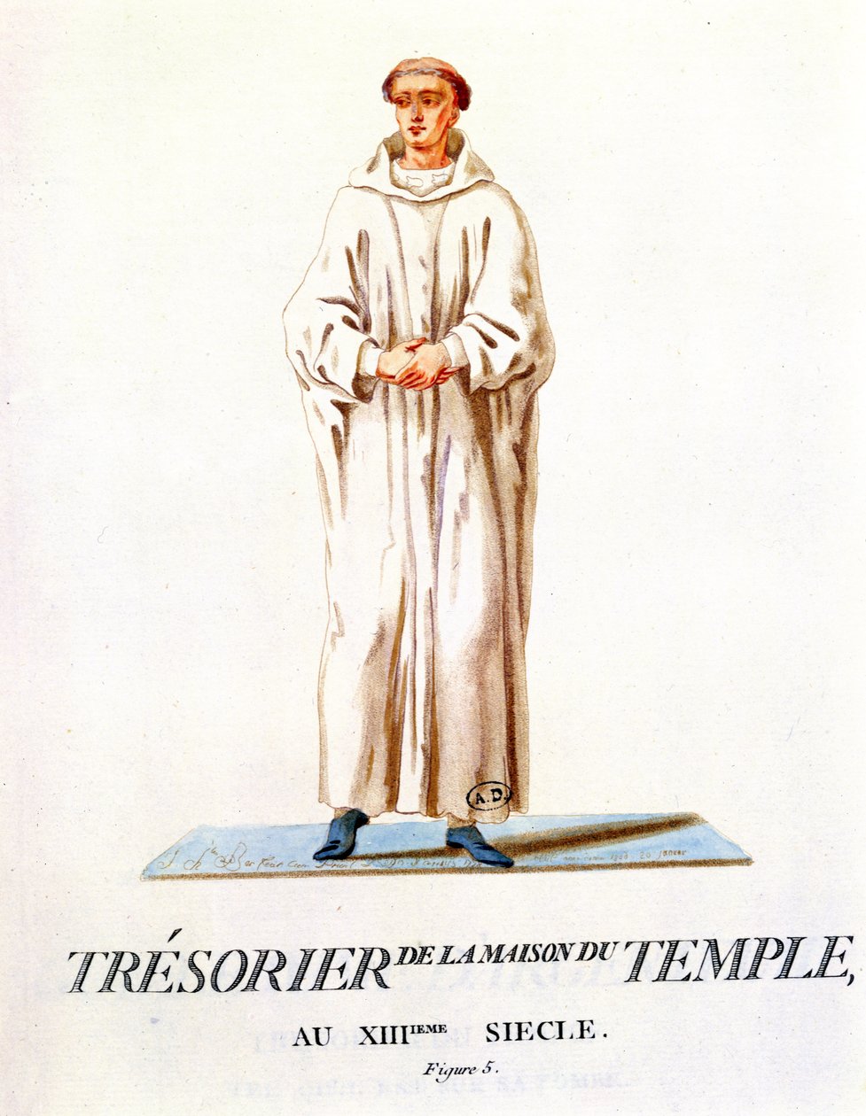 Temppelitalon rahastonhoitajan muotokuva, 1786 (wc paperilla) tekijältä French School