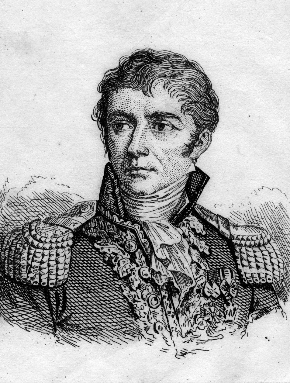 Muotokuva ranskalaisesta kenraalista Honore Vialista. (1776-1813). Kaiverrus 1800-luvulta. ©lee/leemage tekijältä French School