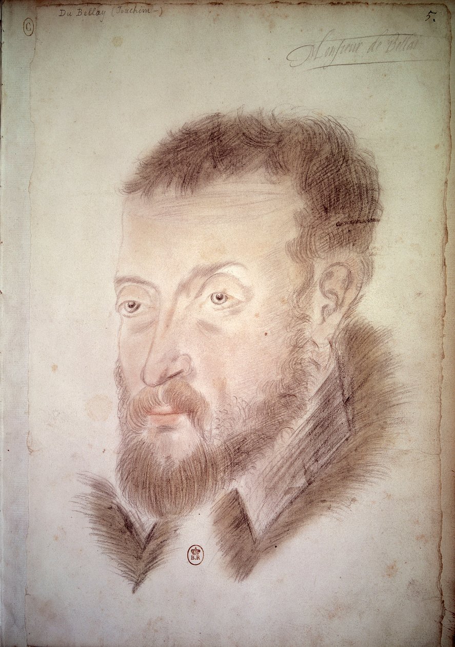 Runoilija Joachim du Bellayn muotokuva (1522-1560) Nimetön piirros ranskalaisesta koulusta. 1500-luvun Pariisi. B.N. tekijältä French School