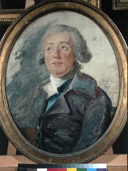 Muotokuvan oletetaan olevan Marie-Joseph Chenier (1764-1811) 1799 tekijältä French School