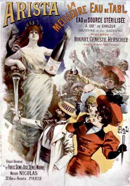 Julistemainos "Arista" Bottled Water, Paris (väri litho) tekijältä French School