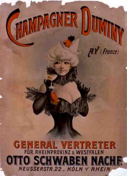 Julistemainos "Duminy Champagne", Köln (väri litho) tekijältä French School