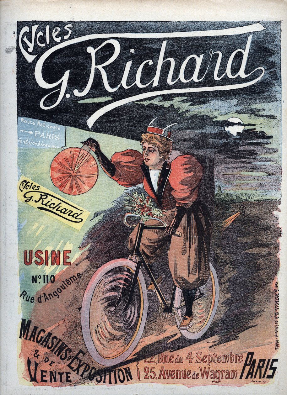 Julisteet "George Richard Cycles" Paris 1895 French School tekijältä French School