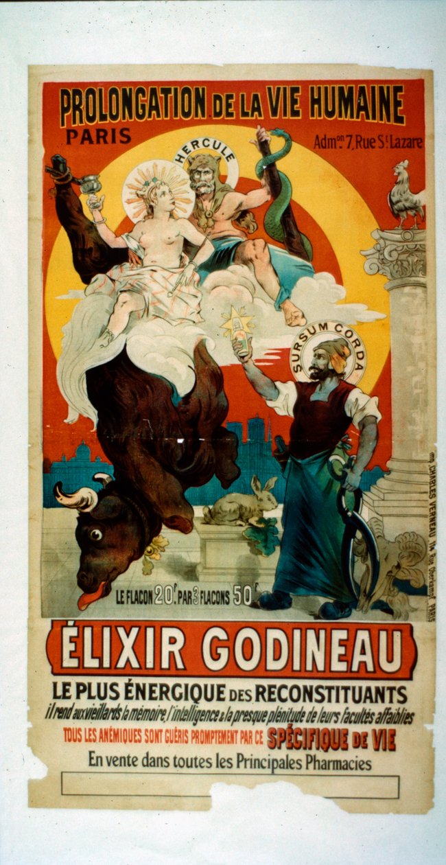 Elixir Godineaun juliste, n. 1900 tekijältä French School