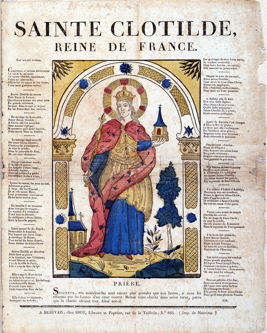 Rukous Saint Clotildelle - kuva Epinalista tekijältä French School
