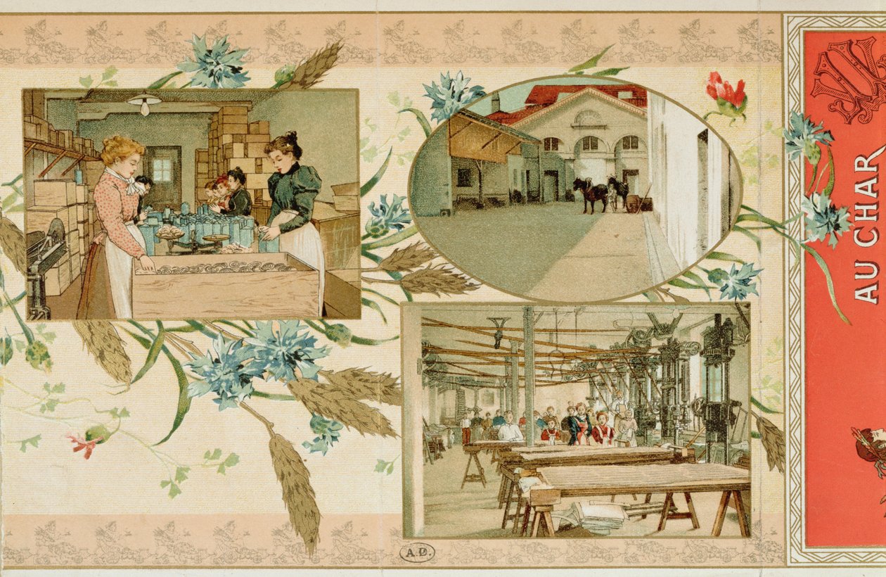 Pastan valmistus tehtaassa, n.1900 tekijältä French School