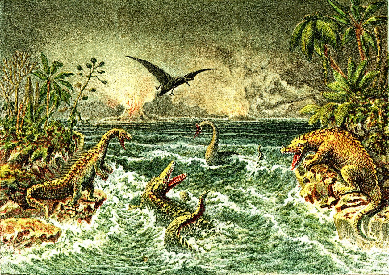 Alkukantainen maailma (dinosaurusten kanssa) - Esihistorian toissijainen ajanjakso tekijältä French School
