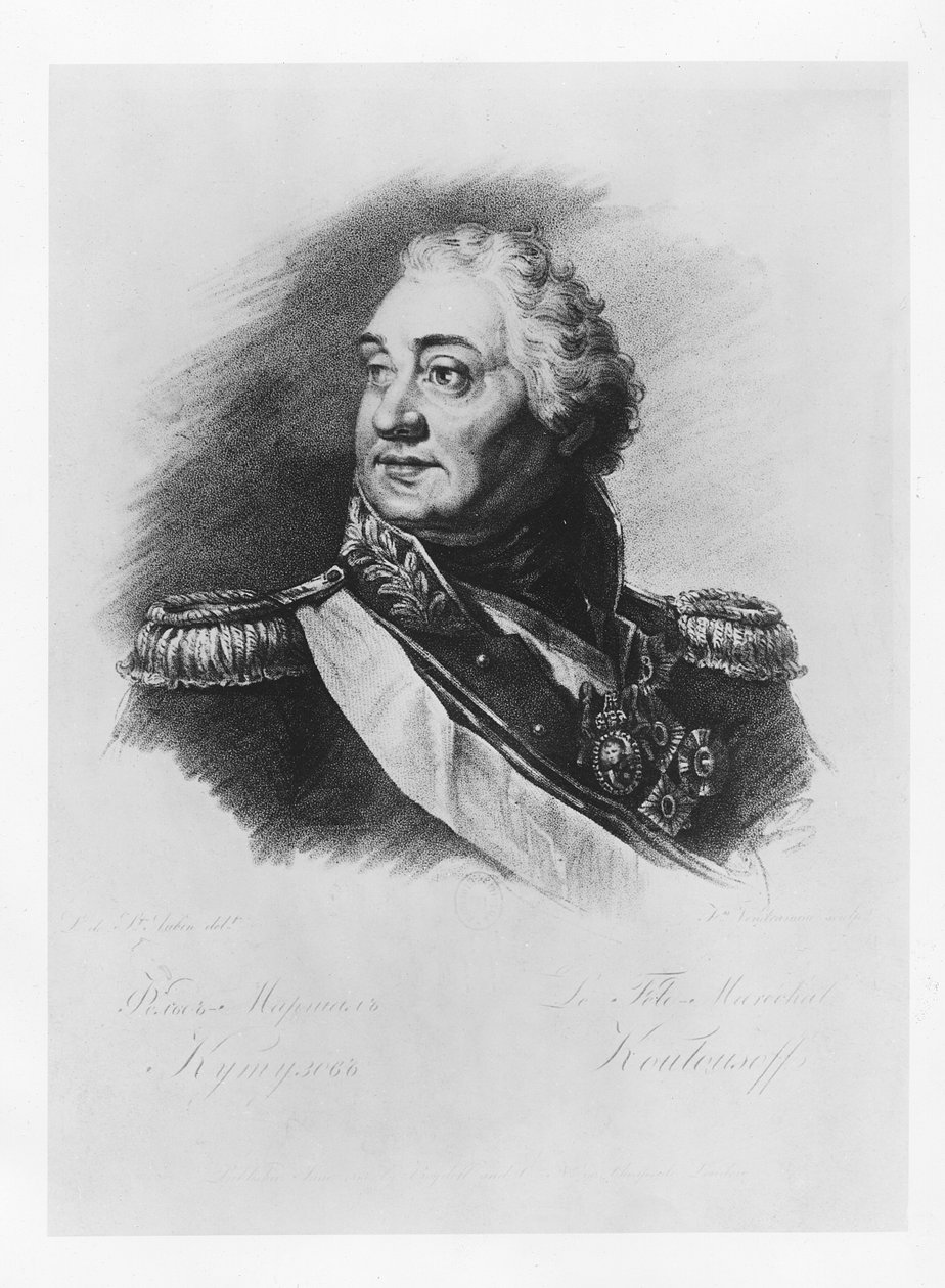 Prinssi Mihail Illarionovich Golenischev-Kutuzov (litho) tekijältä French School