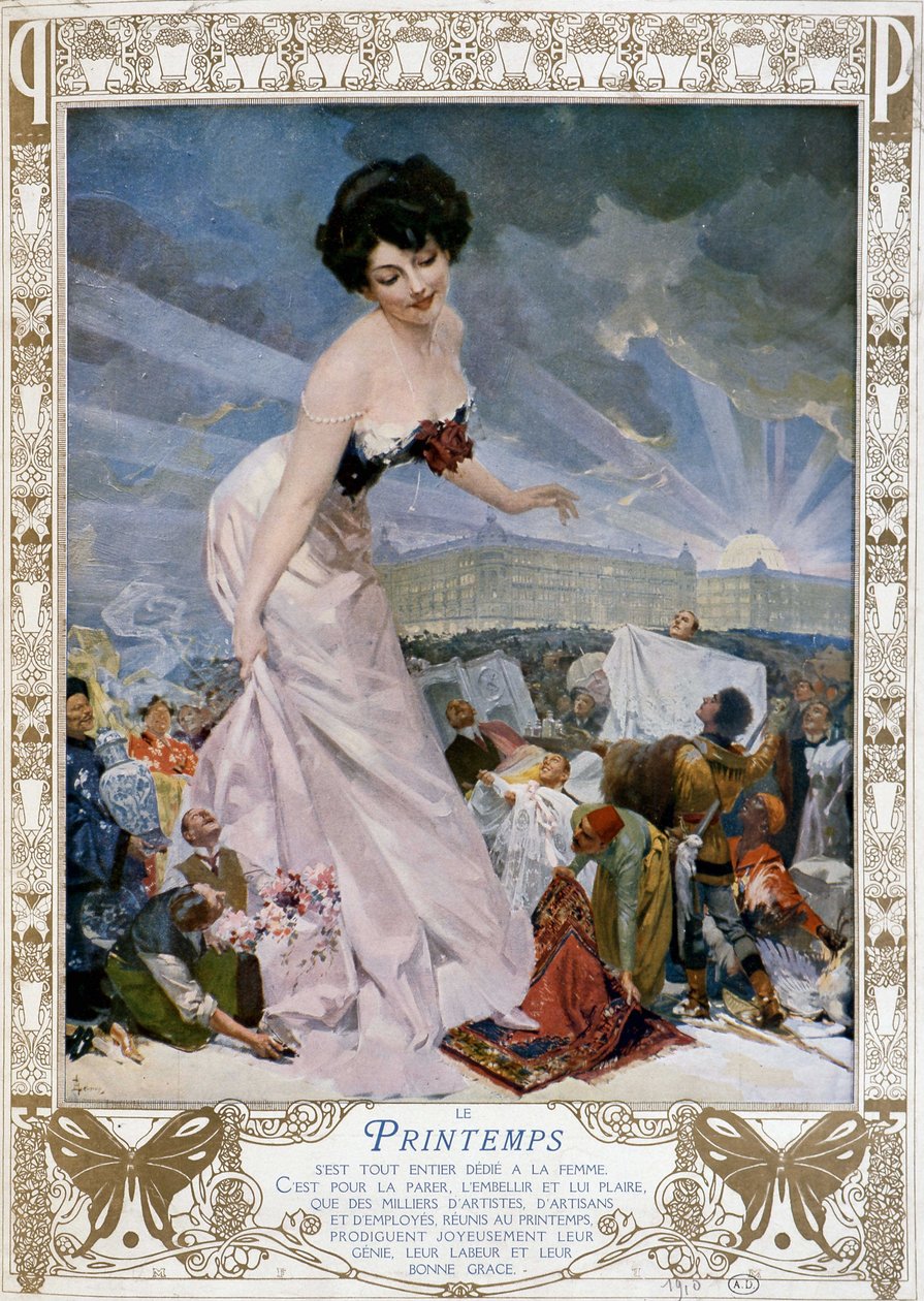 Printemps omistautui naisille... - tavaratalo Le Printemps mainos. 1910. ¿ tekijältä French School