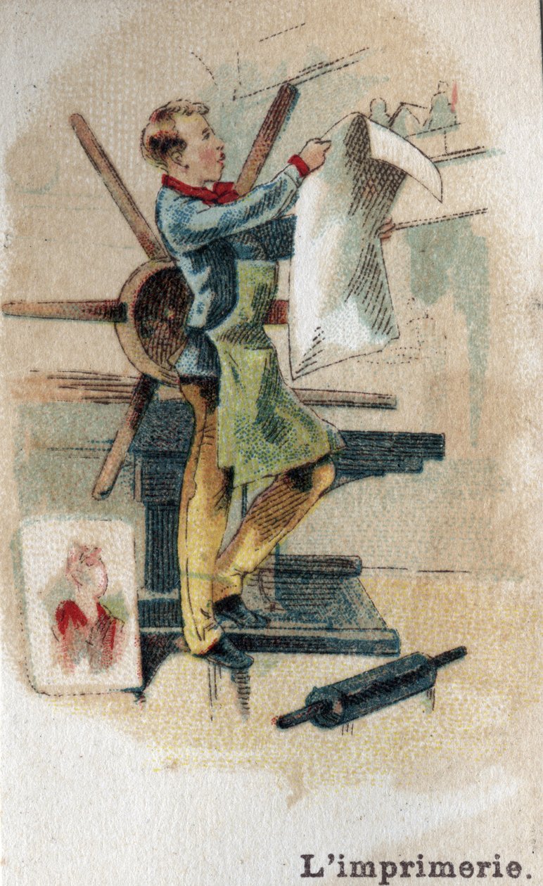 Painotyöt 1800-luvun lopulla. Kromolitografia 1900-luvun alussa. tekijältä French School
