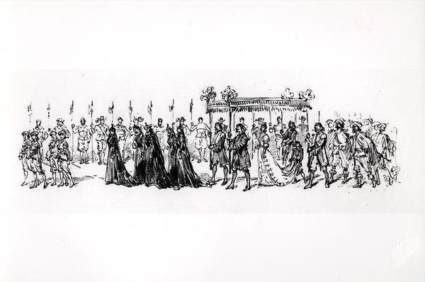 Victor Hugon (1802-85) teoksen "Ruy Blas" (1838) tuotantovihkonen tekijältä French School