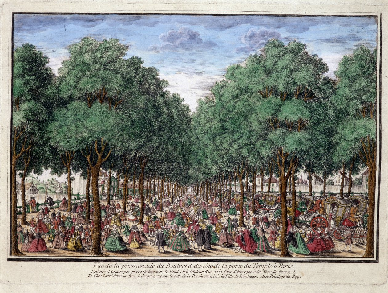 Promenade du boulevard, Porte du Temple Pariisissa - kaiverrus tekijältä French School