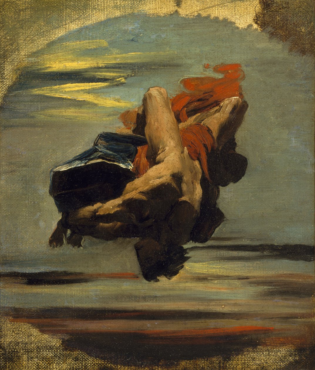 Prometheus Falling from the Rock (öljy kankaalle) tekijältä French School