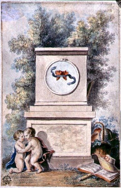 Putti rakkauden muistomerkillä tekijältä French School