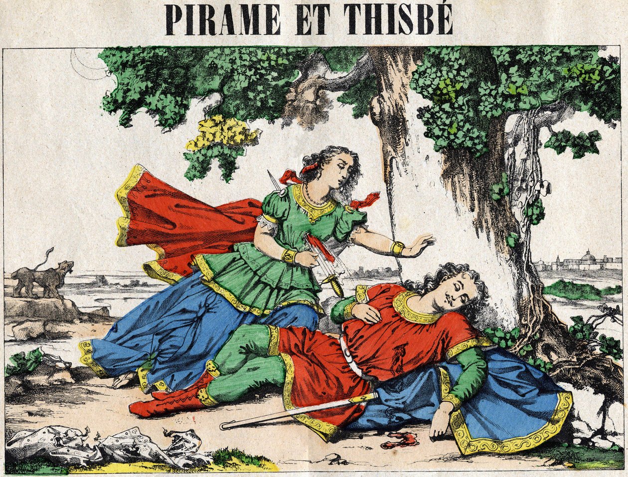 Pyramus (Pirame) ja Thisbe, Ovidiuksen tarina "" Metamorfoosit". tekijältä French School