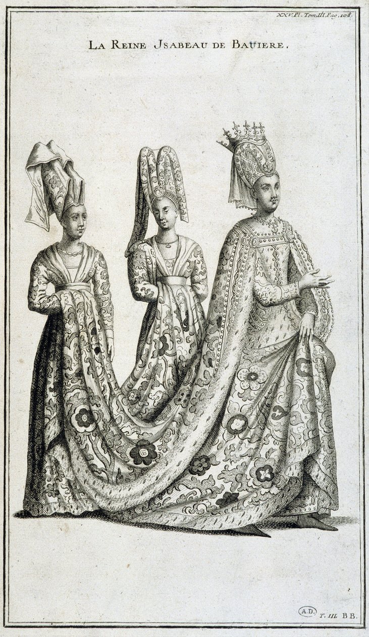 Baijerin kuningatar Isabeau (Isabella, Elizabeth) (1371-1435) tekijältä French School