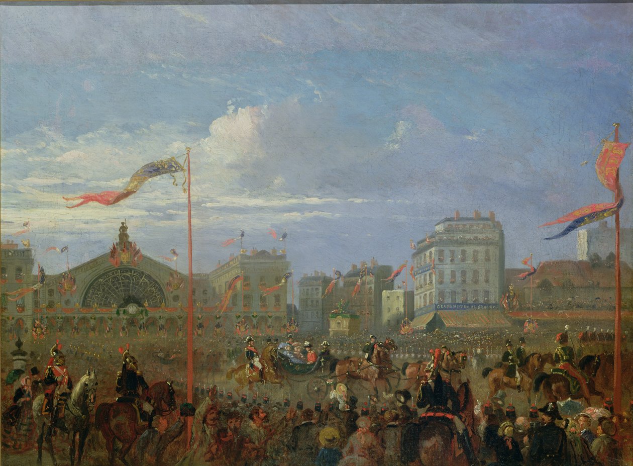 Kuningatar Victoria (1819-1901) saapuu Gare de l