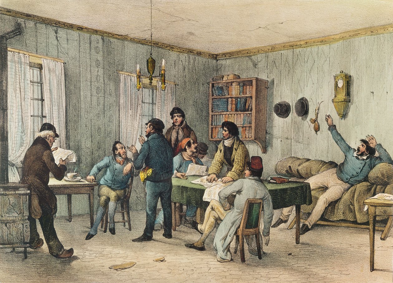 Sainte-Pelagien vankilan lukusali, Pariisi, n. 1840 tekijältä French School
