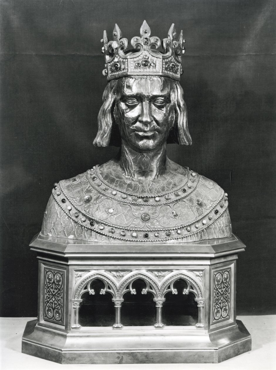St. Louisin (1214–1270) pyhäinjäännösrintakuva (hopeakullattu) tekijältä French School