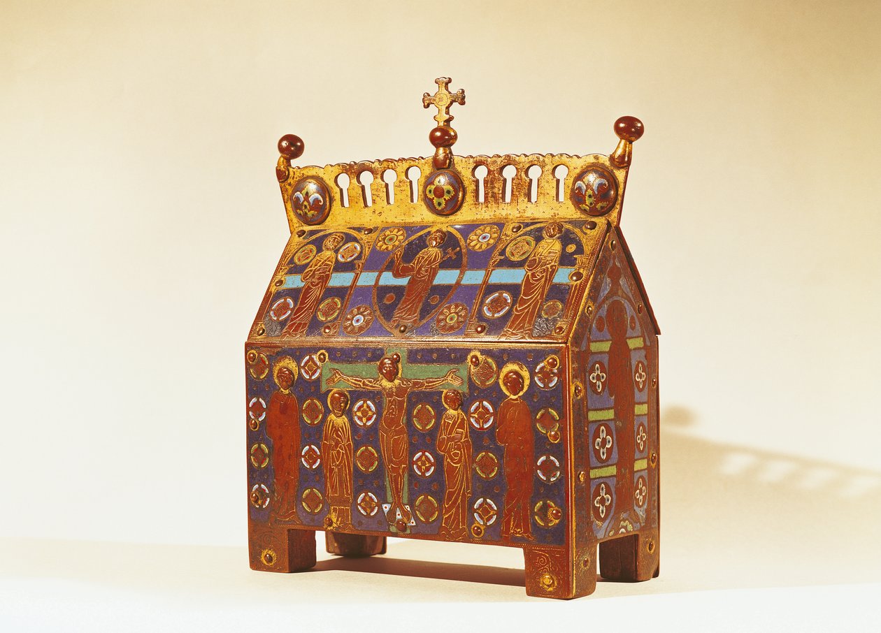Jäännösarkku, 1100-1300-luku (metalli ja emali) tekijältä French School