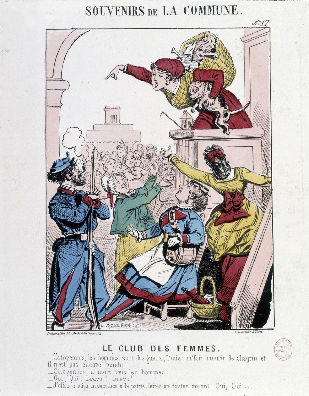 Kommuunin muisto: Naisten klubi - Karikatyyri, Musee Carnavalet tekijältä French School