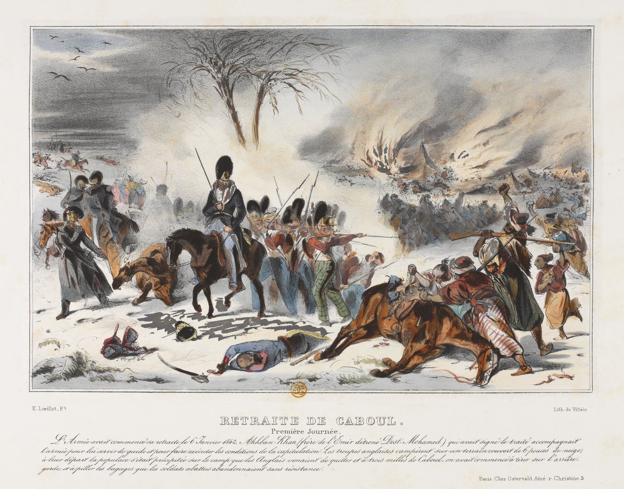 Vetäytys Kabulista 6. tammikuuta 1842 tekijältä French School