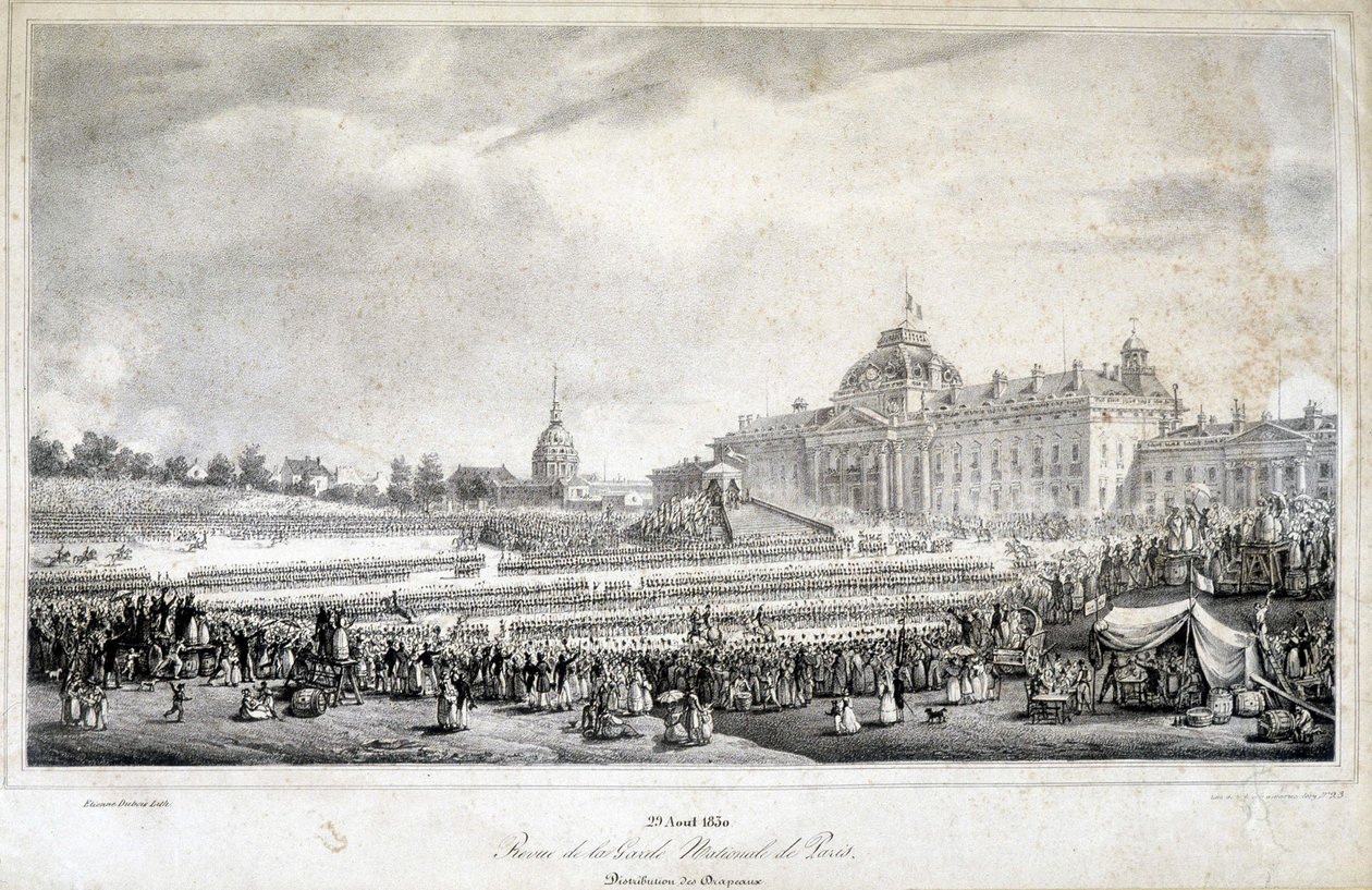 Katsaus Pariisin kansalliskaartista 29.4.1830. tekijältä French School