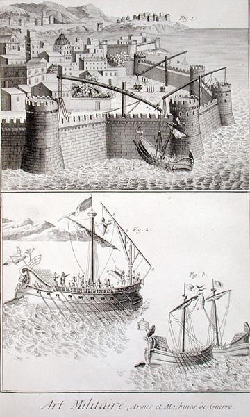 Roman Machinery for Naval Warfare, Denis Diderot
