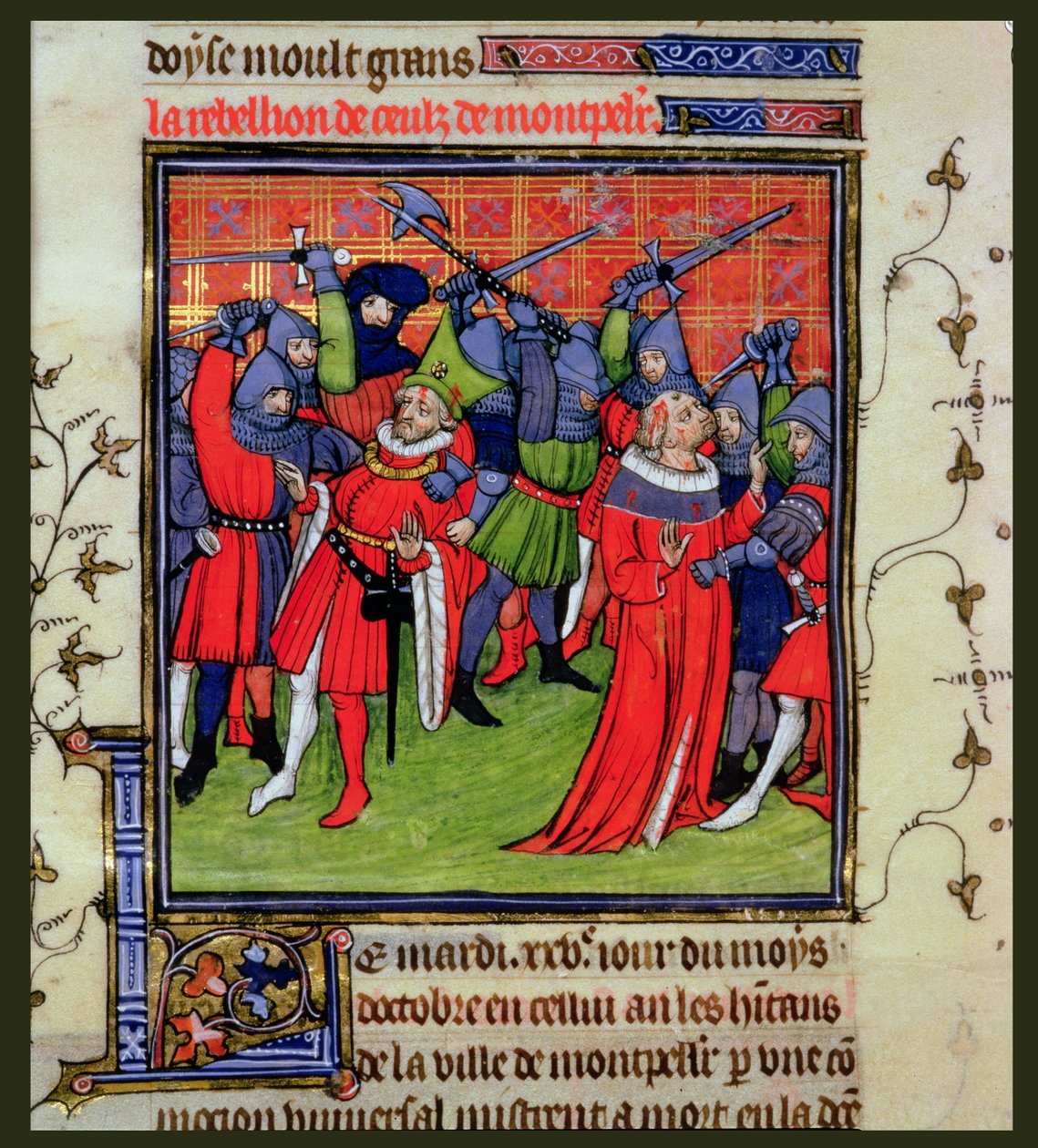 Roy 20 C VII f.212v Revolt Montpellierissä tekijältä French School