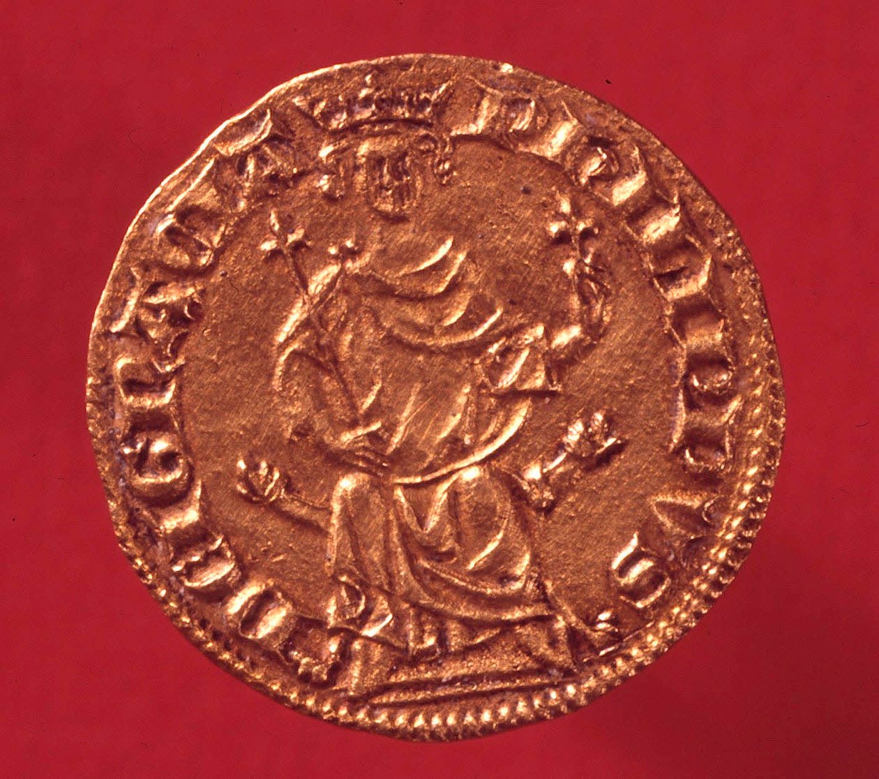 Philip IV le Belin (1268-1314) kuninkaallinen kultakilpi. 1290. Pariisi, Valuuttamuseo tekijältä French School
