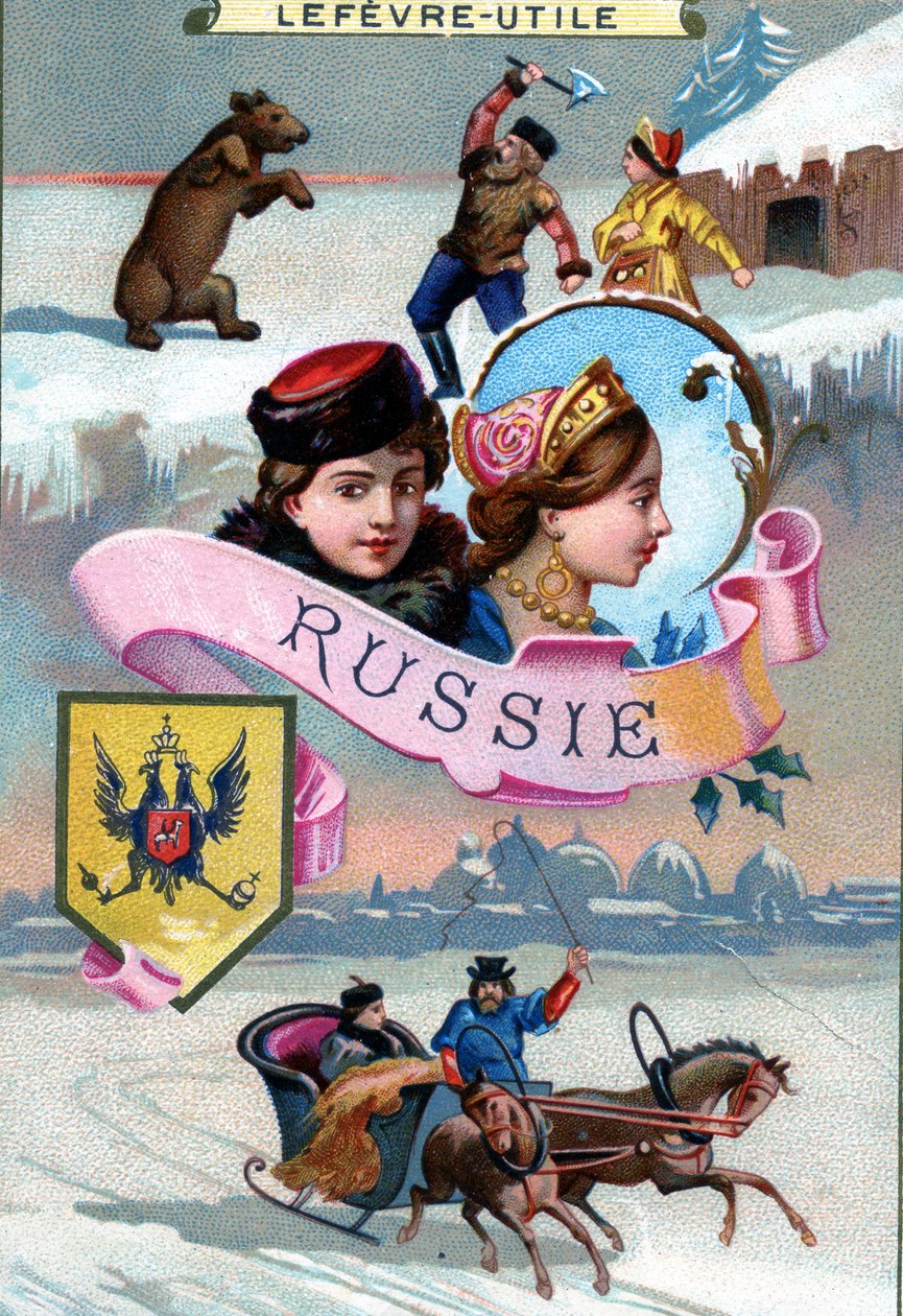 Venäjä, Lefevre-Utile (LU) -keksien mainoskorttisarjasta, 1800-luvun loppu tekijältä French School