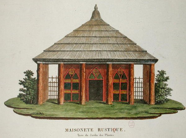 Maalaismainen talo Jardin des Plantesissa, Pariisissa tekijältä French School