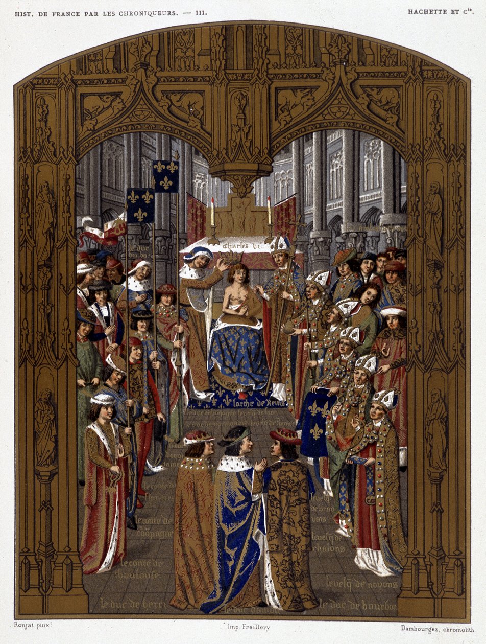 Kaarle VI:n kruunajaiset (1380) - teoksessa "Les Chroniqueurs de l