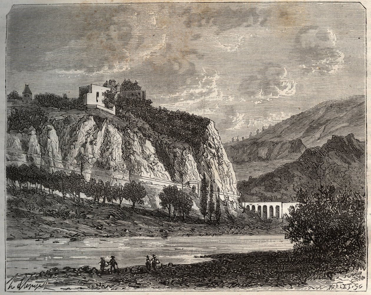 Saint-Paul-en-Cornillon (Saint Paul en Cornillon) - Loire, Rhône-Alpesin alueella - kaiverrus "La France illustrée: maantiede, historia, tilastohallinto" V.-A. Maltaanruskea. 1884 tekijältä French School