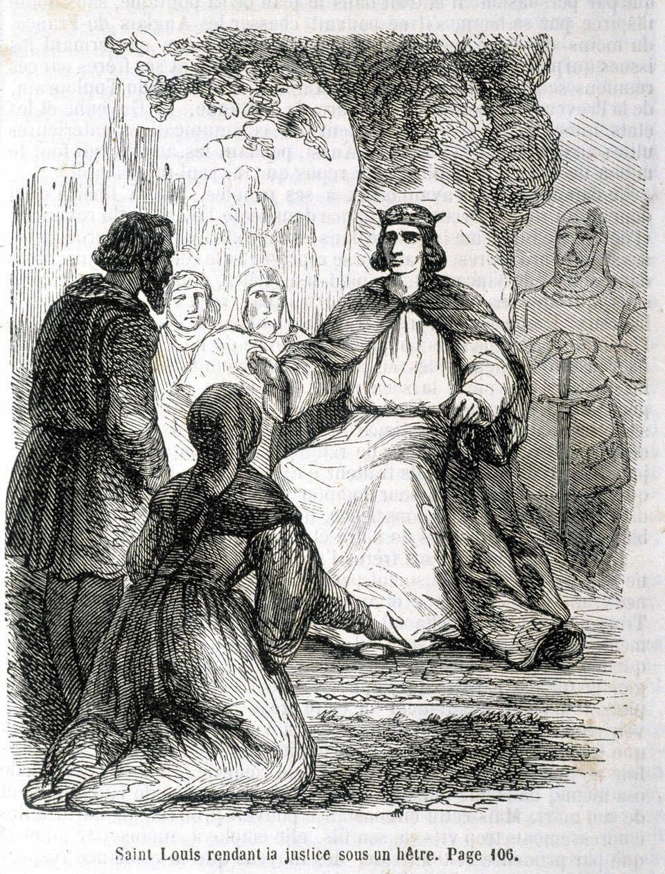Saint Louis toteuttaa oikeutta pyökin alla - L.-P.:n "Histoire de France" -kirjassa. Anquetil tekijältä French School