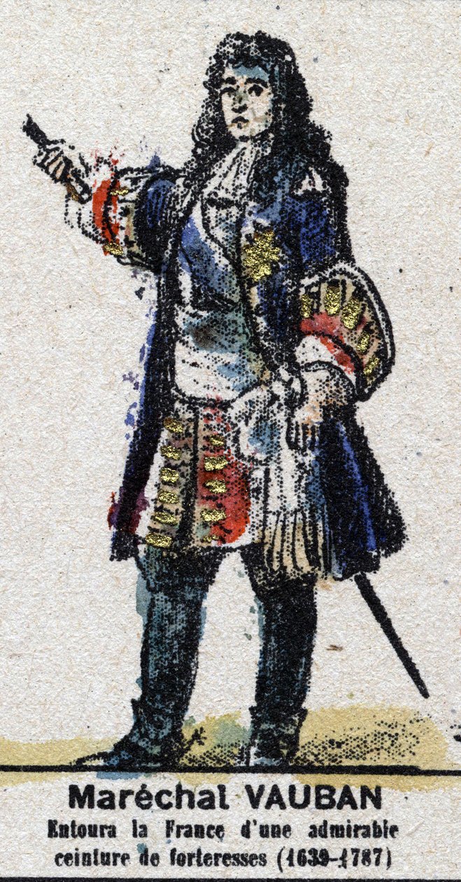 Sébastien Le Prestre de Vauban (1633-1707), Ranskan marechal. "" Galeriede Ranskan kuninkaat ja kuningattaret ja maineikkaat hahmot 1643 - 1895" Kuva epinalista. tekijältä French School