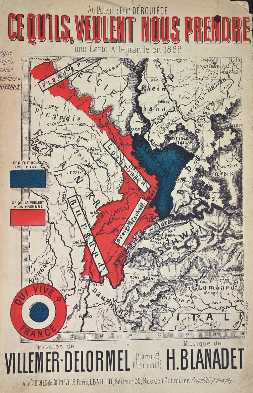 Pisteet mitä he haluavat ottaa meiltä, ​​Saksan vastainen propagandalaulu, 1882 tekijältä French School