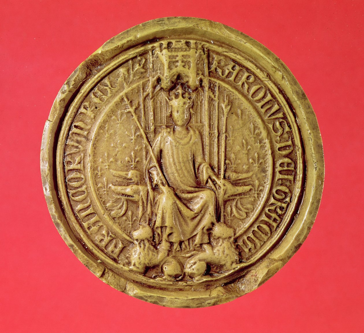 Kaarle VII:n sinetti (1403-1461) tekijältä French School
