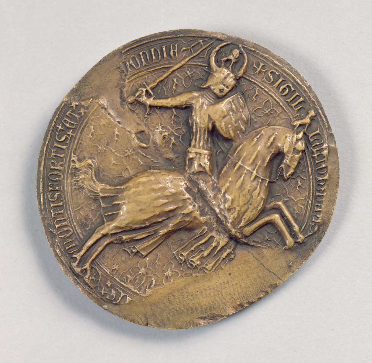 Jean IV Valliantin (1341-99) Bretagnen herttua sinetti (vaha) tekijältä French School