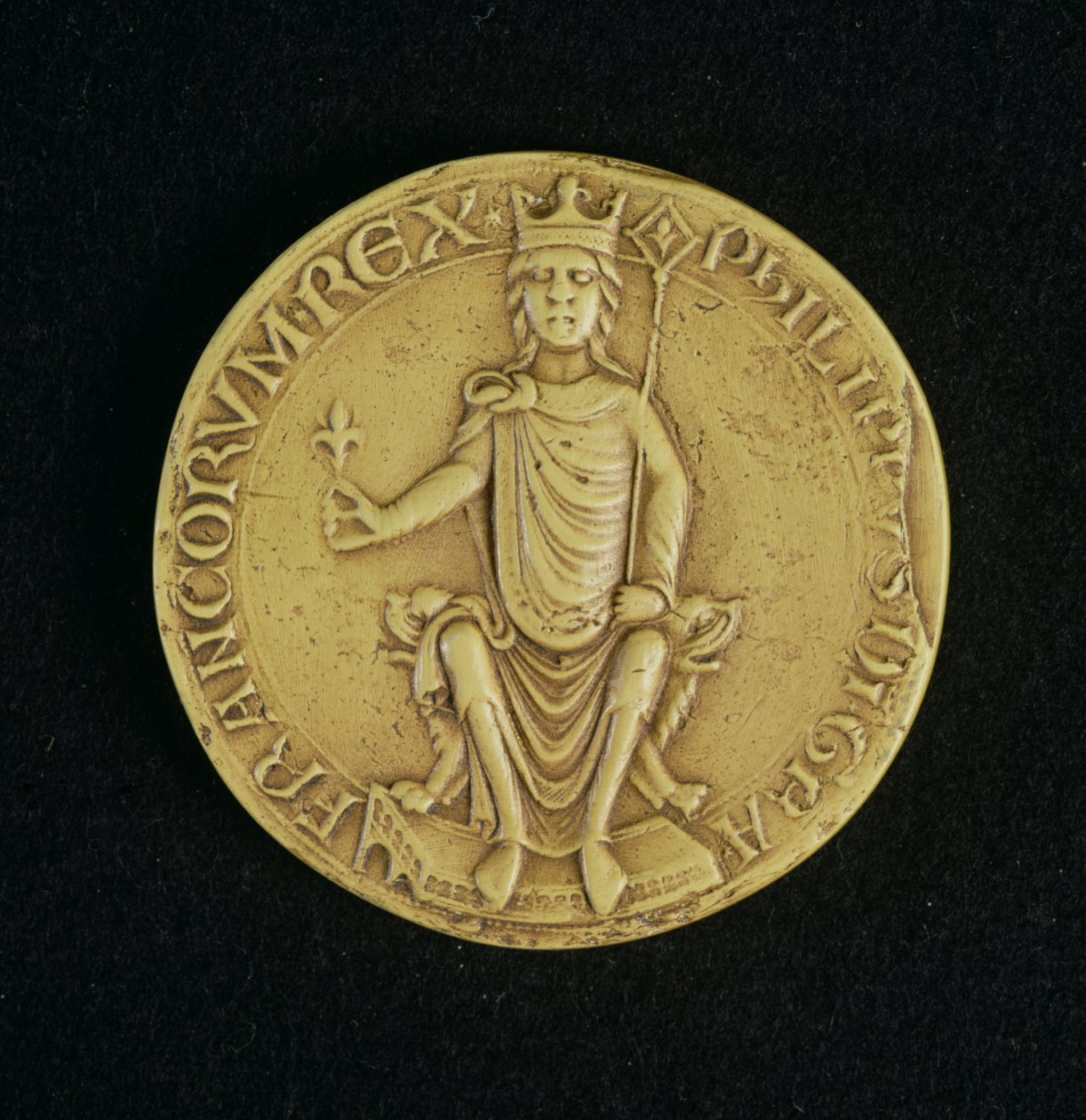 Philippe II Augusten (1165-1223) sinetti 1198 (vaha) tekijältä French School