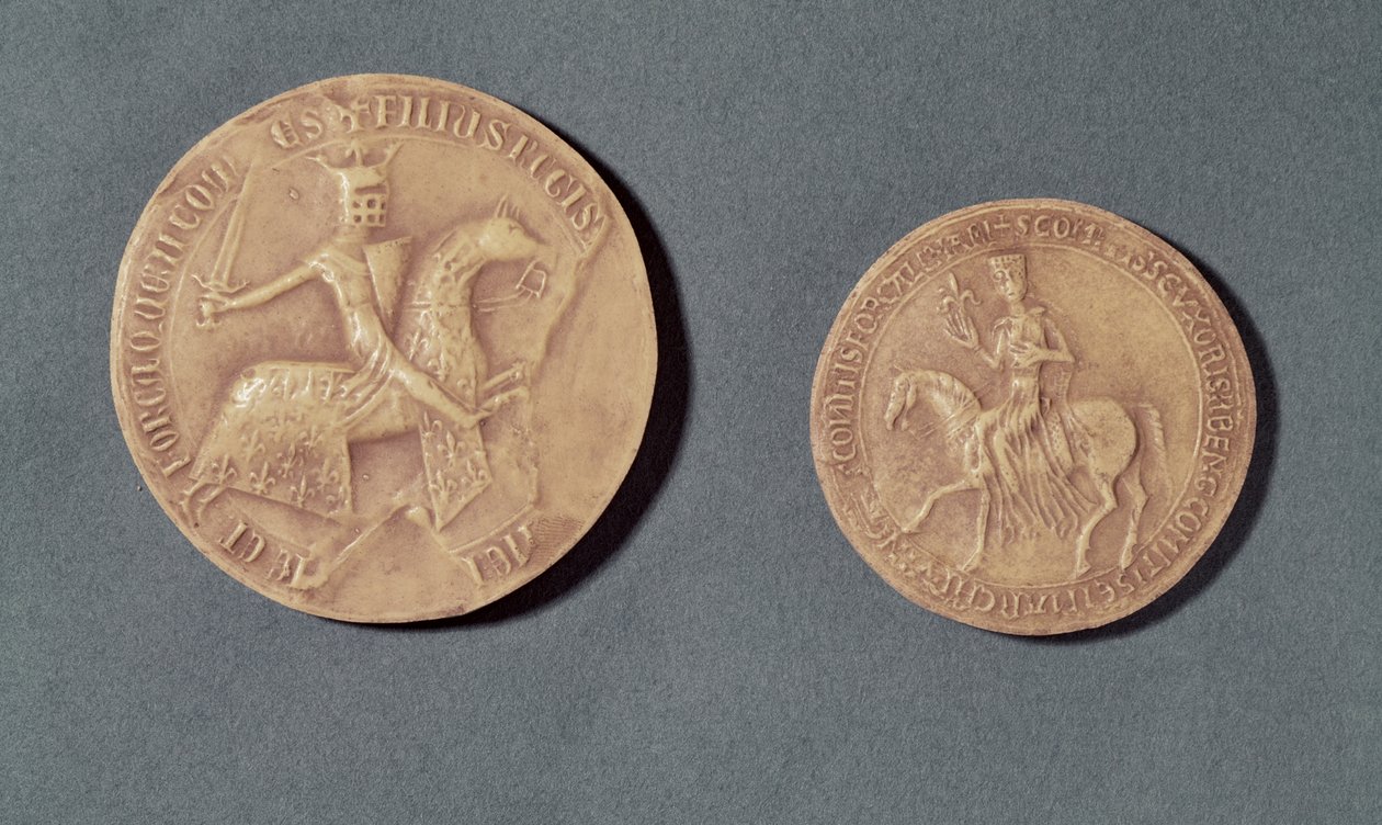 Kaarle I:n (1226-85) Anjoussa ja Beatricen (k.1267) Provencessa (vaha) tekijältä French School