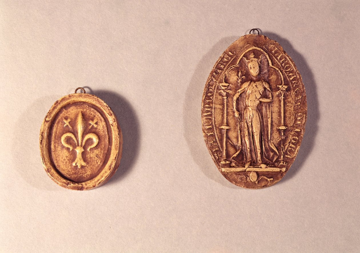 Marguerite de Provencen sinetit (1221-95) 1284 (vaha) tekijältä French School