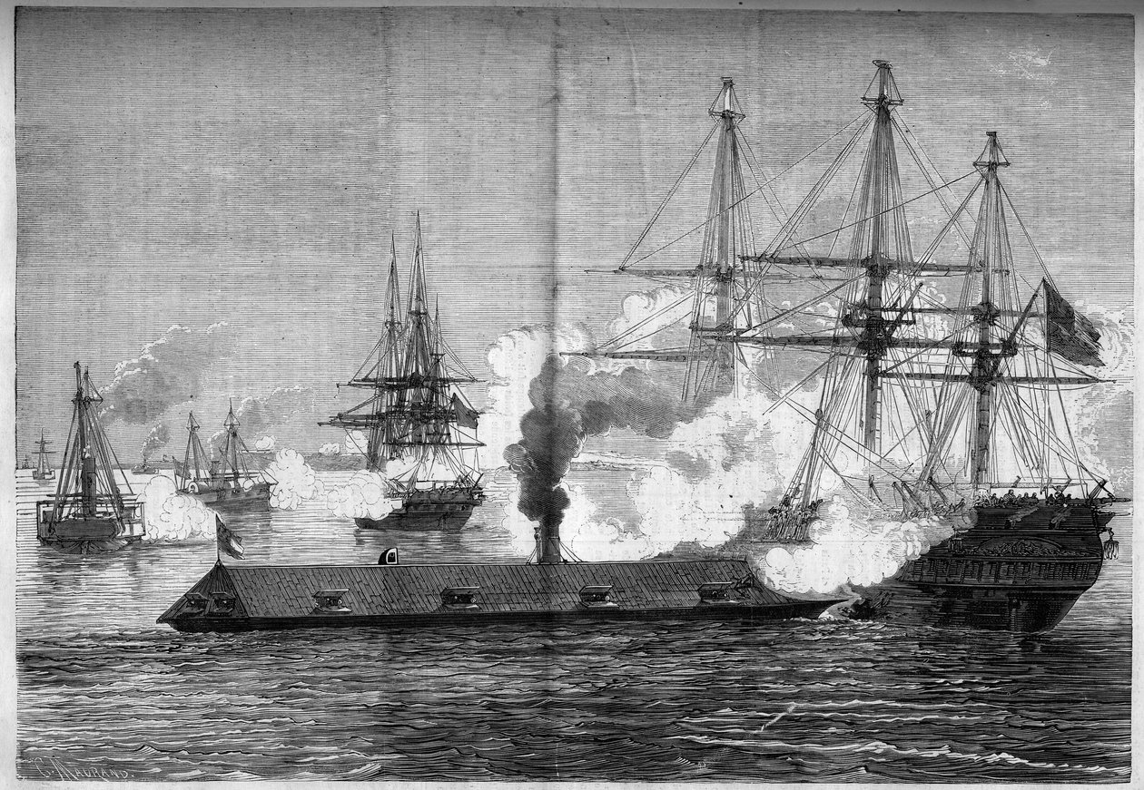 Erottelusota (1861–1865) tai Amerikan sisällissota – Newport Newsin meritaistelu (Virginia) – 8.–9. maaliskuuta tekijältä French School