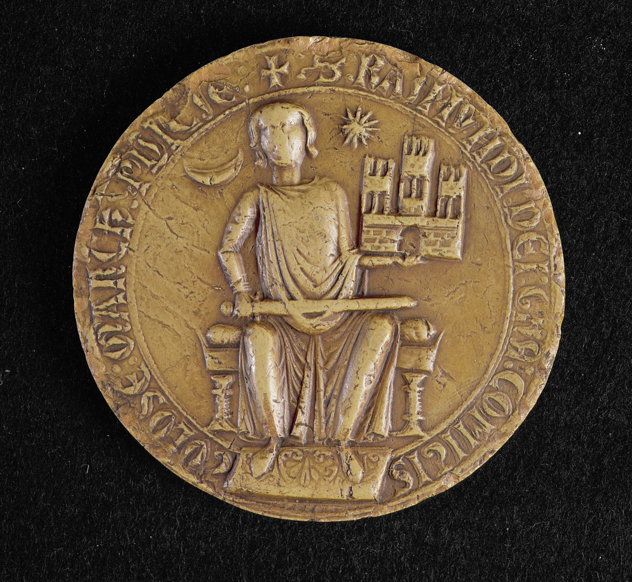Toulousen Raymond VII:n (1197-1249) toinen sinetti (vaha) tekijältä French School