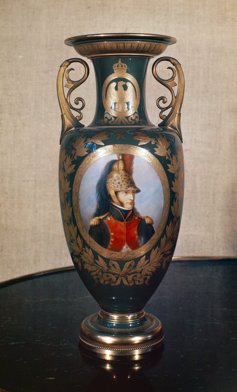 Sevres-maljakko, joka kuvaa Louis Bonapartea (1778-1846) (posliini) tekijältä French School
