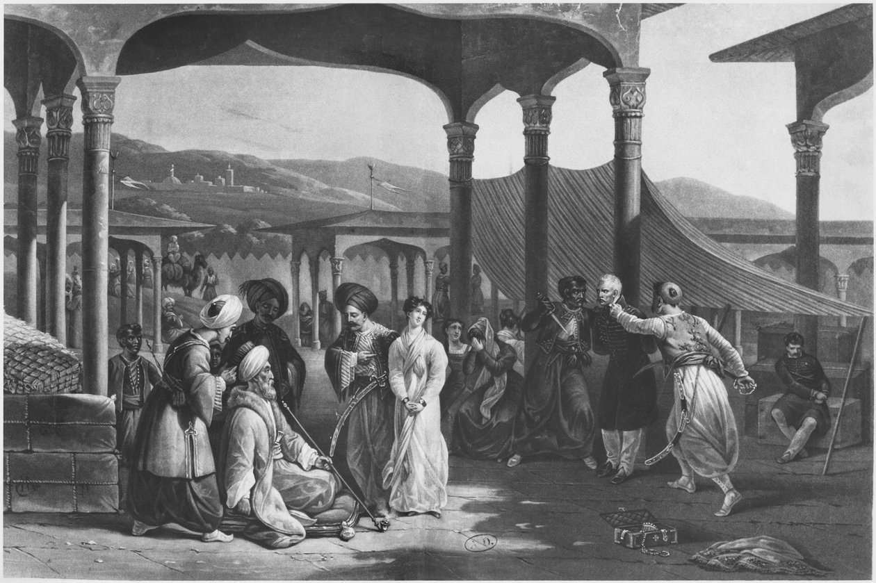 Orjabasaari, Alger, Algeria, n. 1820 (litho) (m/v kuva) tekijältä French School