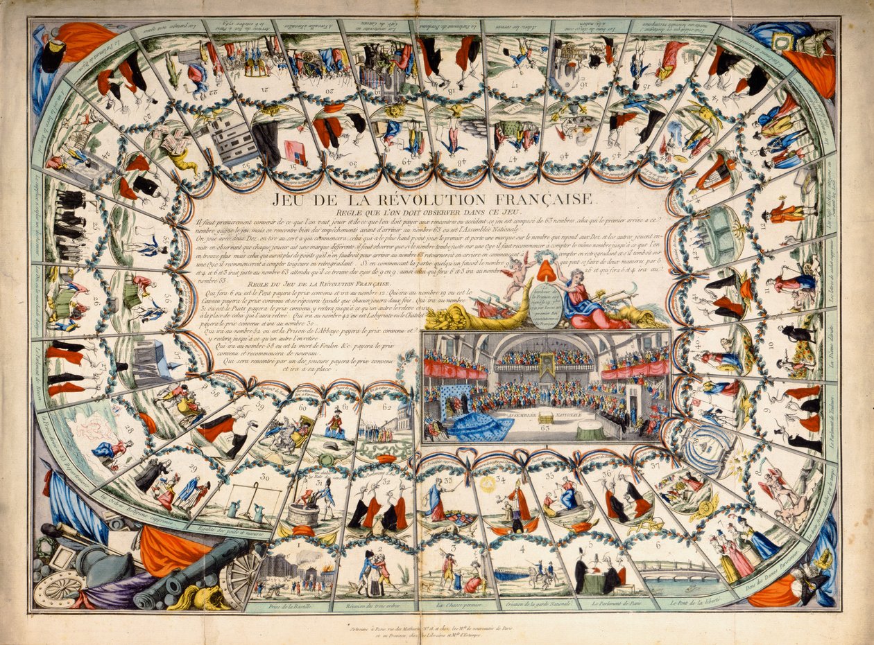 Käärmeet ja tikkaat perustuvat Ranskan vallankumoukseen, 1791 tekijältä French School