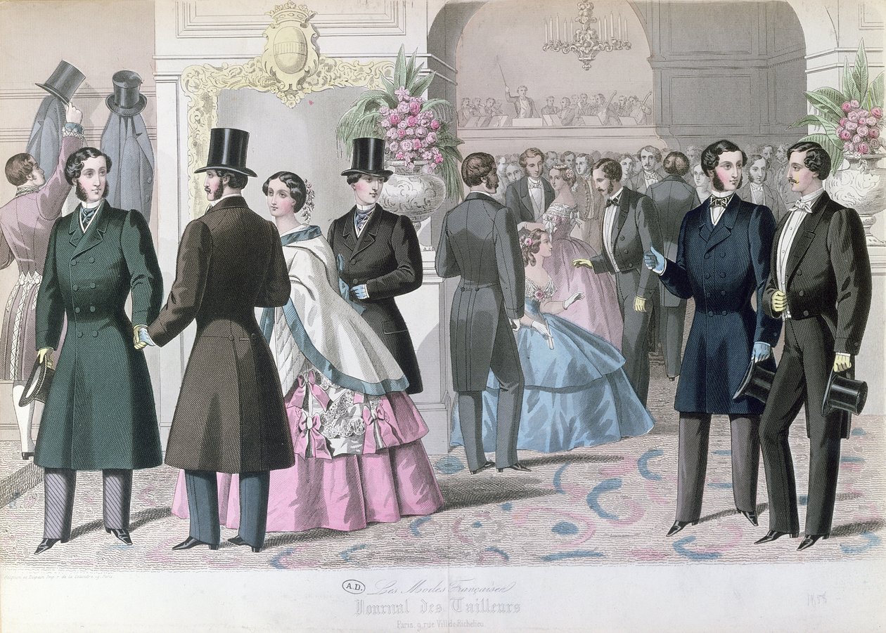 Soiree Mondaine, 1858 (värikaiverrus) tekijältä French School