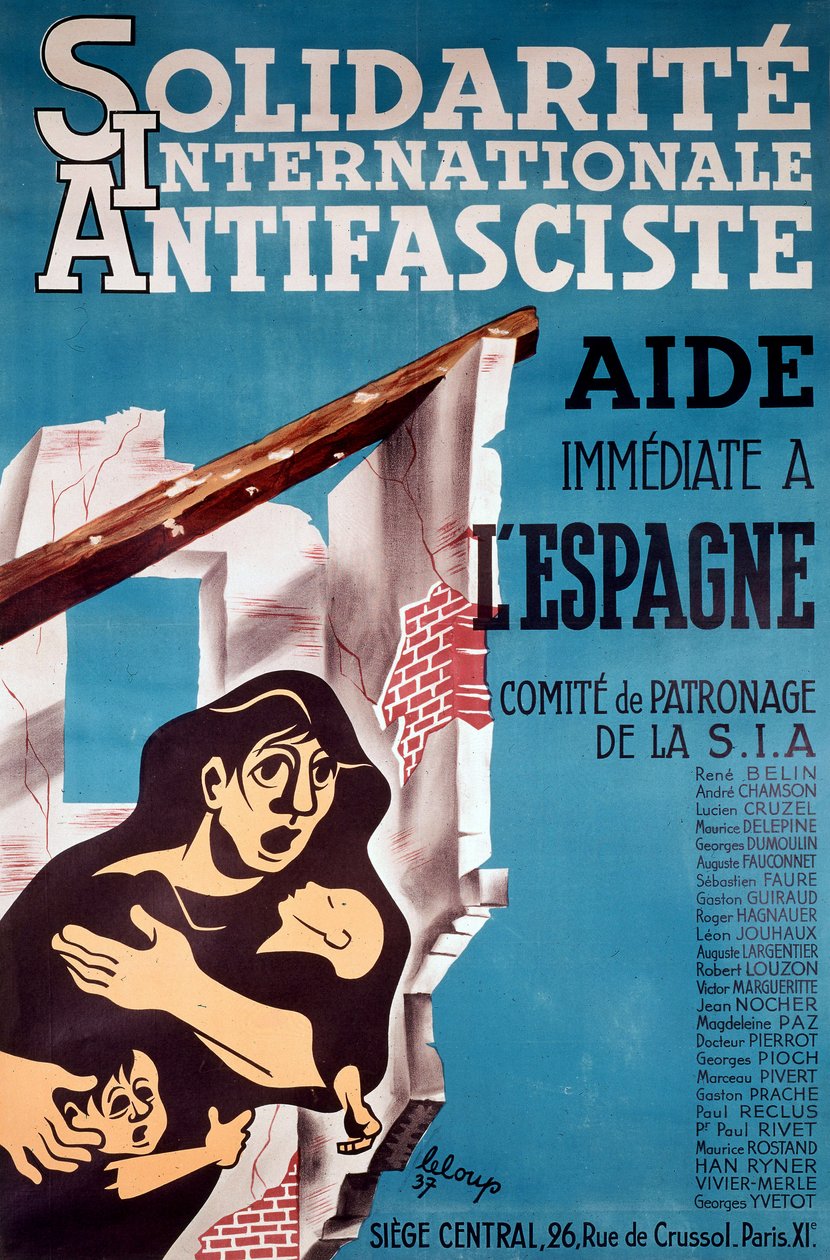 Solidarite Internationale Antidasciste", Antifasistinen juliste tekijältä French School