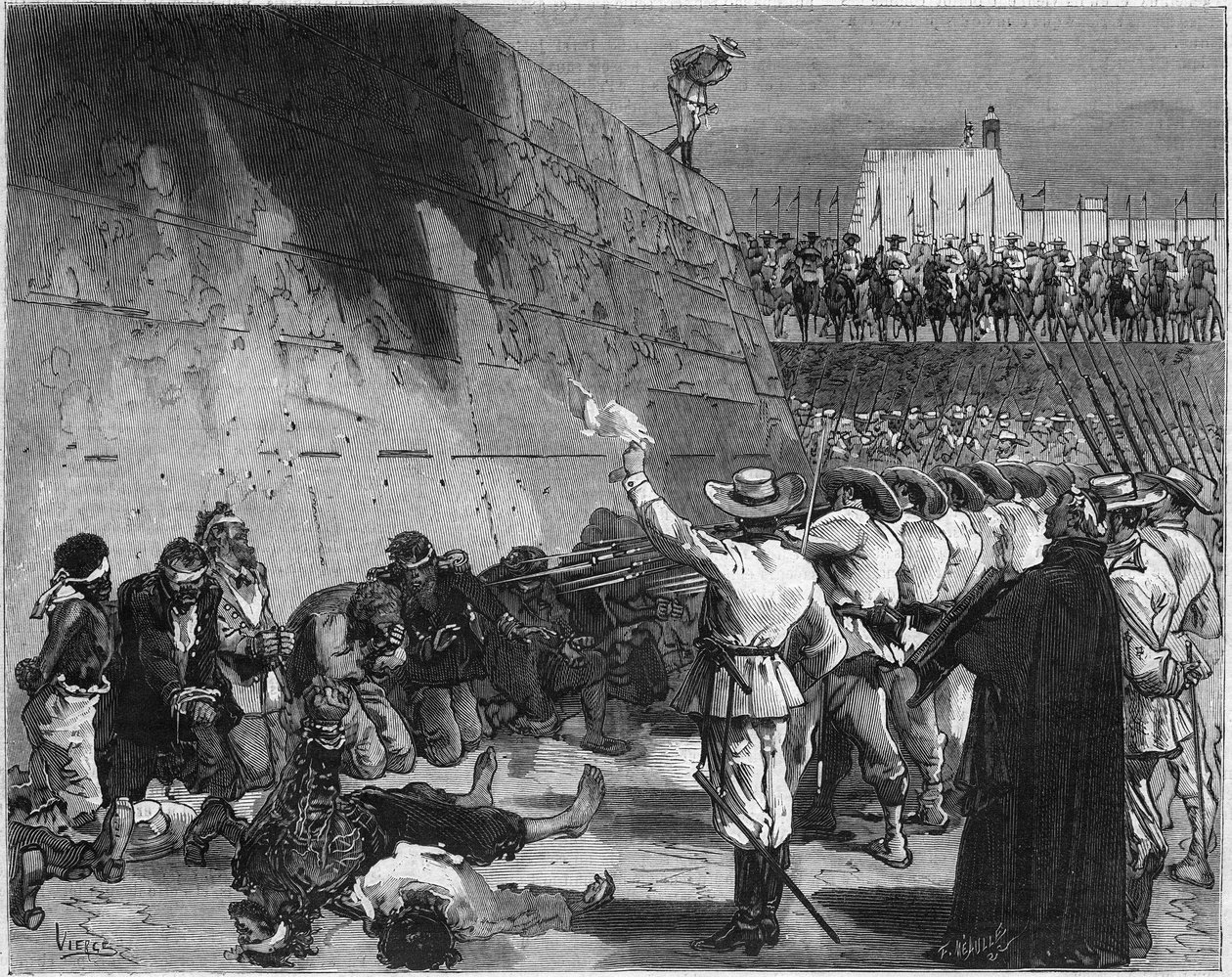 Espanjan ja Amerikan sota tai Kuuban vapaussota (1868-1898) Espanjan ja Pohjois-Amerikan välillä: Espanjan armeija teloitti amerikkalaisen "The Virginius"-aluksen vangit Santiago de Cubassa marraskuussa 1873. "The Virginius Affair" on jakso Te tekijältä French School